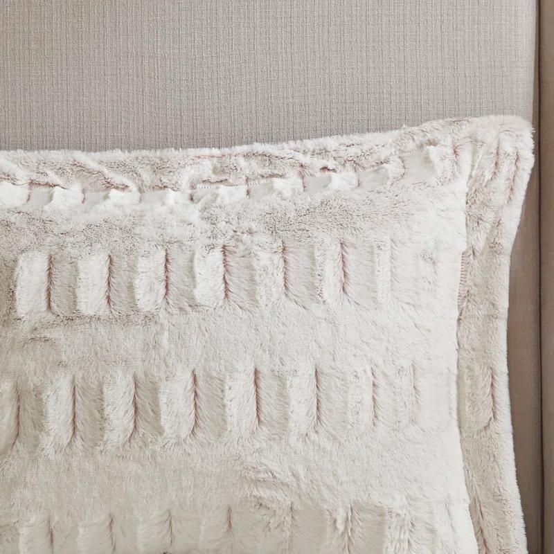 Madison Park Gia Back Print Long Fur Comforter Mini Set