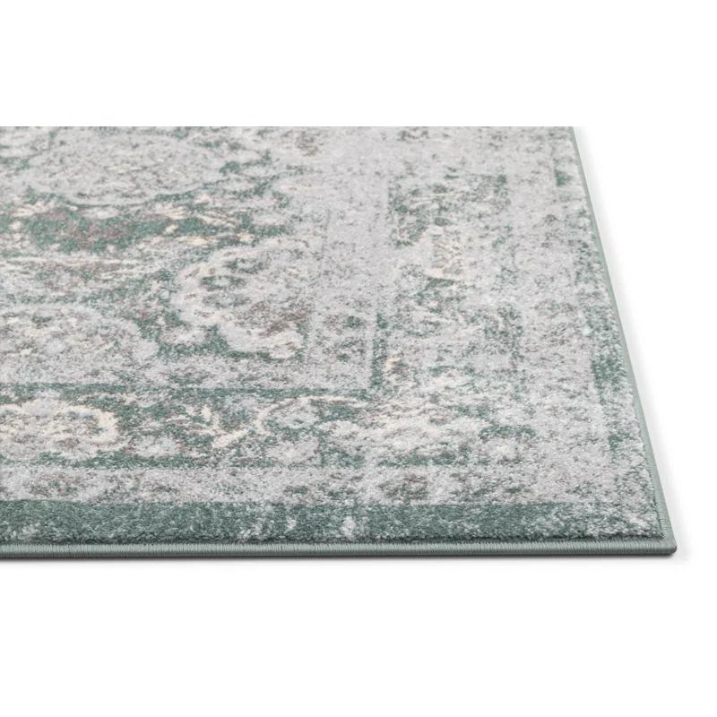 Ebern Designs Dickenson Mamba Geometric Grey Indoor/Outdoor Hi-Lo Area Rug