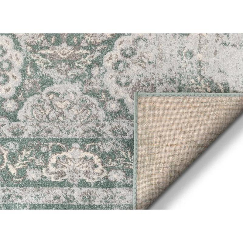 Ebern Designs Dickenson Mamba Geometric Grey Indoor/Outdoor Hi-Lo Area Rug