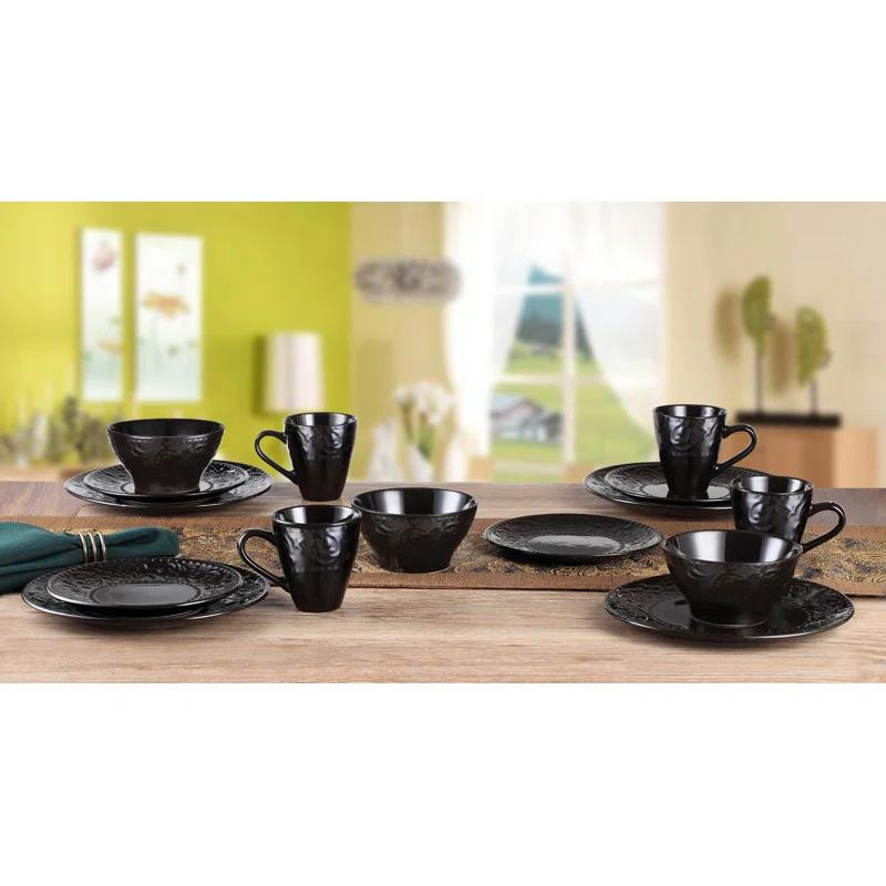 Lorren Home Trends Lorren 16 Piece Stoneware Dinnerware Set - Service for 4