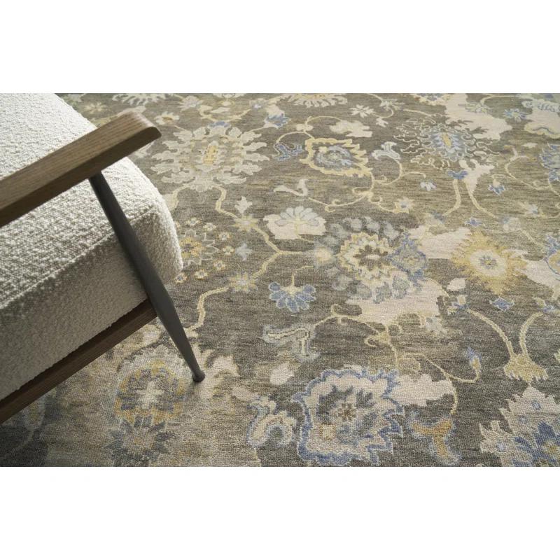 EXQUISITE RUGS Essex Wool Damask Indoor Rug