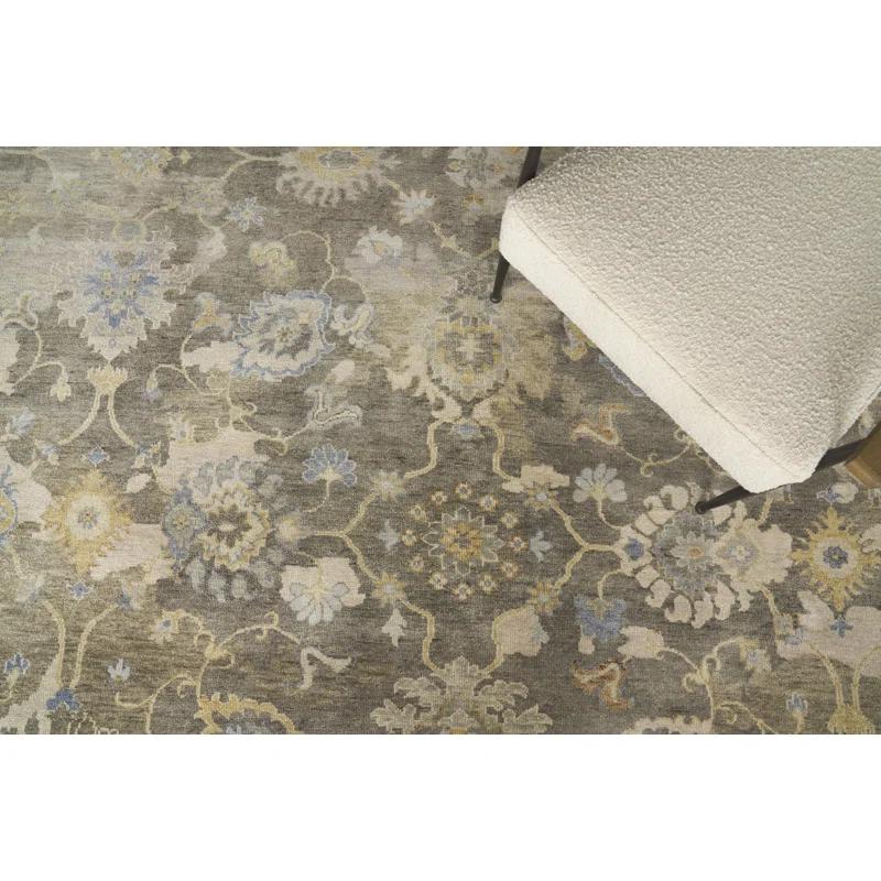 EXQUISITE RUGS Essex Wool Damask Indoor Rug