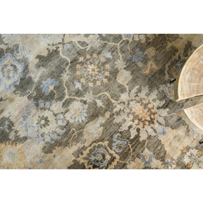 EXQUISITE RUGS Essex Wool Damask Indoor Rug