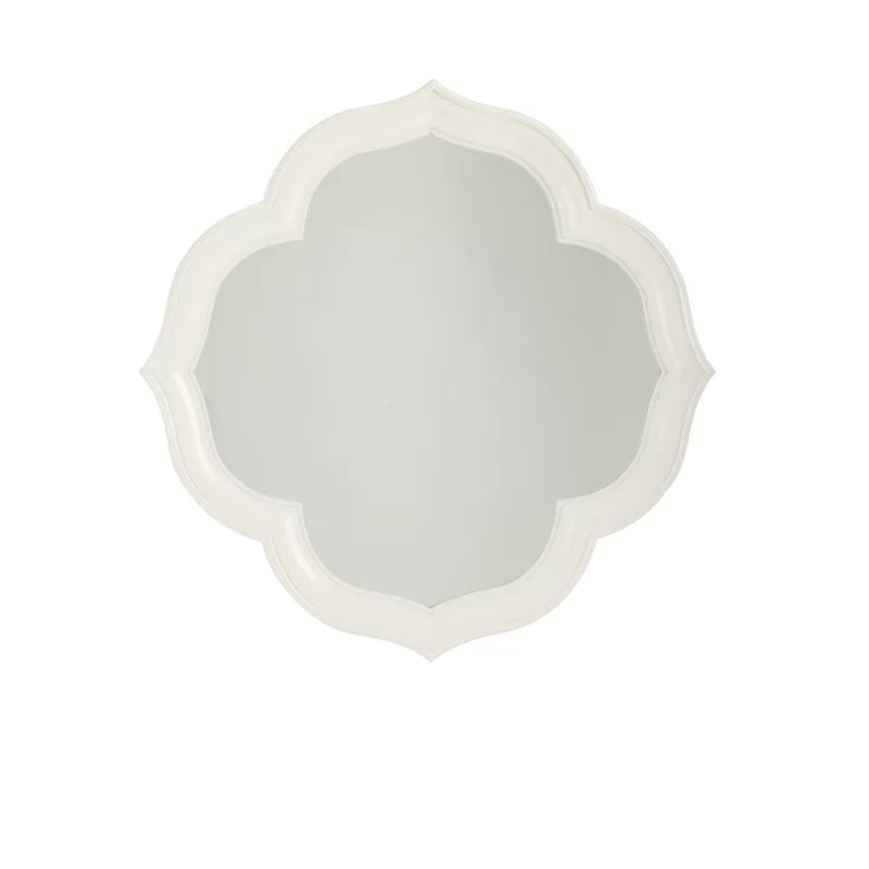 Ivory Key 44" White Symmetrical Wood Accent Mirror