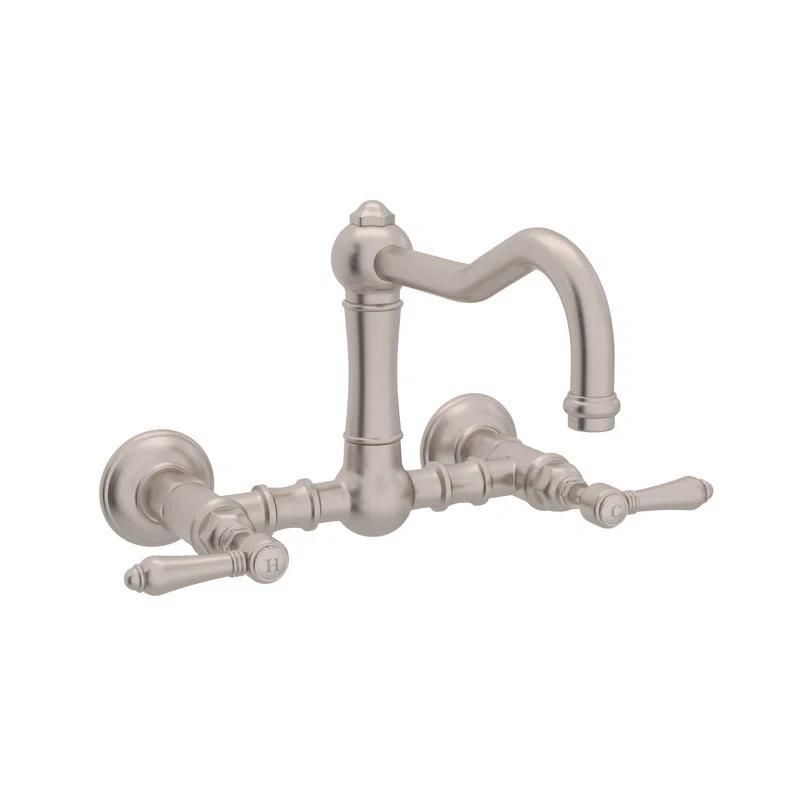 Classic Piedmonte 7" Polished Nickel Wall-Mounted Kitchen Faucet