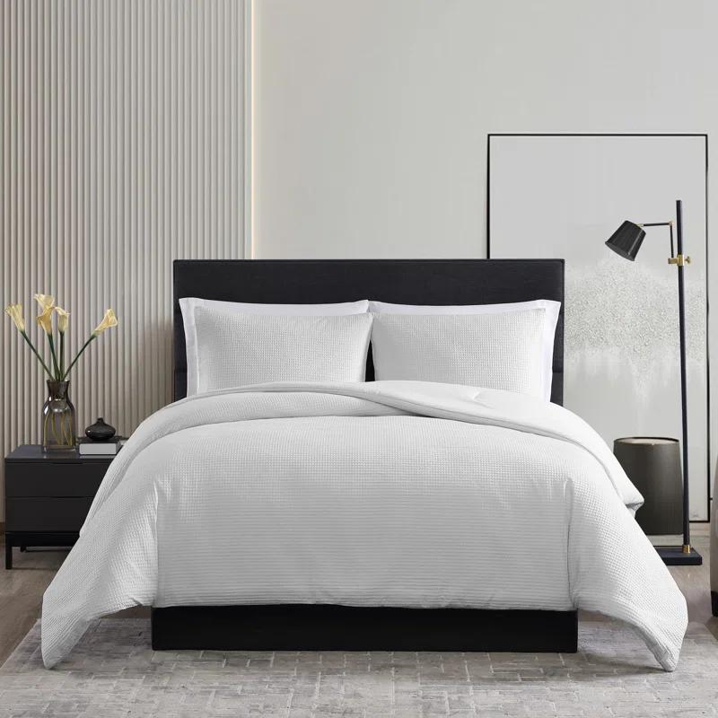 Vera Wang Vera Wang Waffle Pique Solid Cotton Comforter Set