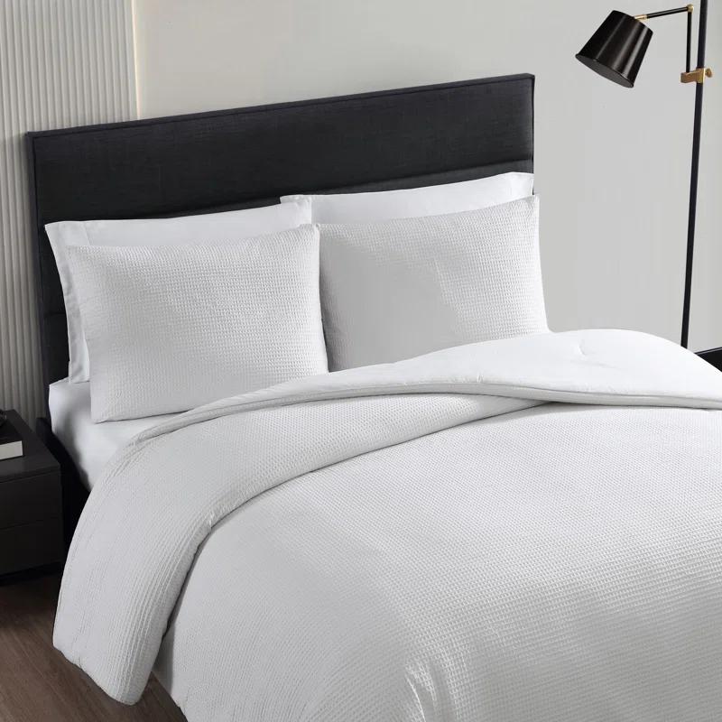 Vera Wang Vera Wang Waffle Pique Solid Cotton Comforter Set
