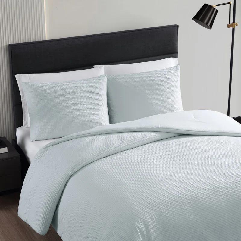 Vera Wang Vera Wang Waffle Pique Solid Cotton Comforter Set