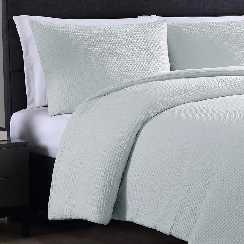 Vera Wang Vera Wang Waffle Pique Solid Cotton Comforter Set