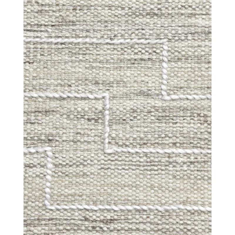 Barry Flatweave Geometric Area Rug in Beige