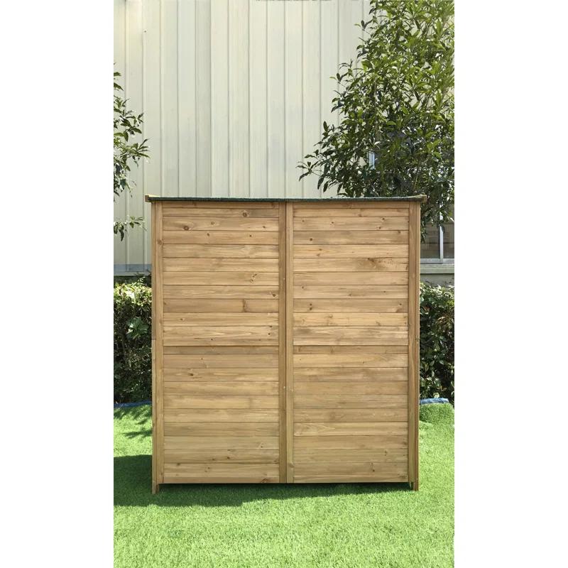 Hanover 5 ft. W x 1 ft. 5 in. D Solid Wood Storage Shed