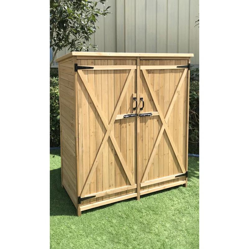Hanover 5 ft. W x 1 ft. 5 in. D Solid Wood Storage Shed