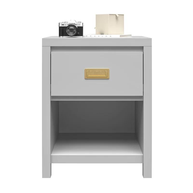 Monarch Hill Haven Dove Gray 1 Drawer Kids' Nightstand