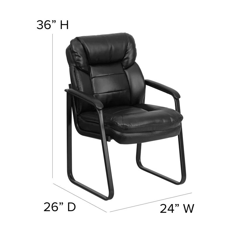 Flash Furniture Isla Modern LeatherSoft Executive Side Reception Chair with Sled Base by Flash Furniture