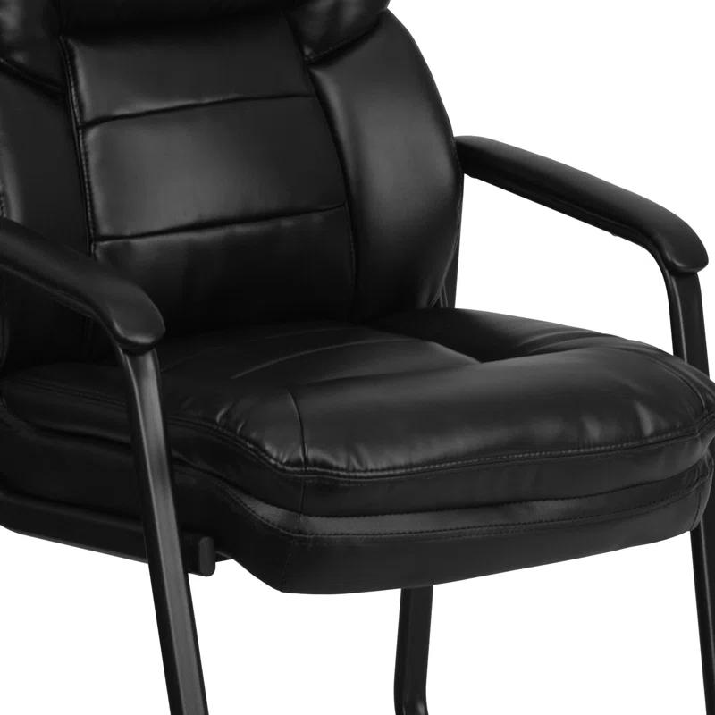 Flash Furniture Isla Modern LeatherSoft Executive Side Reception Chair with Sled Base by Flash Furniture