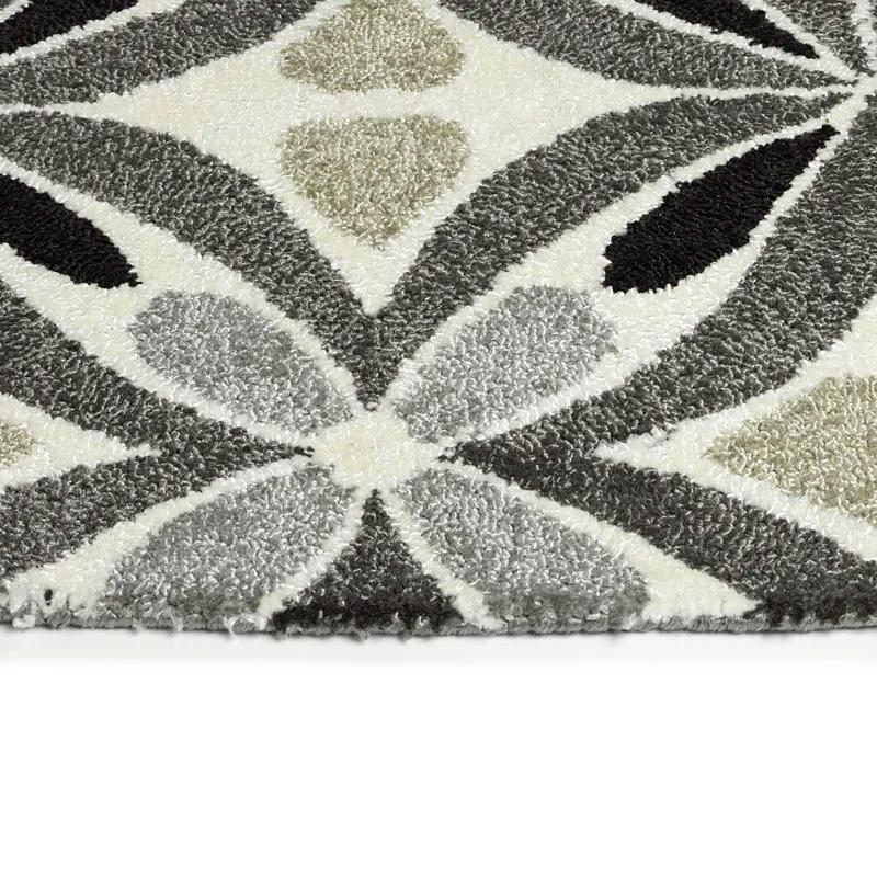 Kaleen Peranakan Tile Floral Handmade Tufted Grey Indoor/Outdoor Use Area Rug | Wayfair
