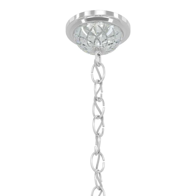 Arlington 8-Light Polished Silver Crystal Chandelier