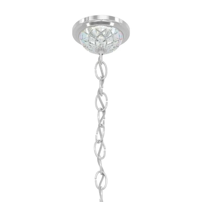 Arlington 15-Light Polished Silver Crystal Chandelier