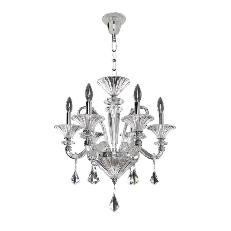 Chauvet 6 - Light Glass Classic / Traditional Chandelier