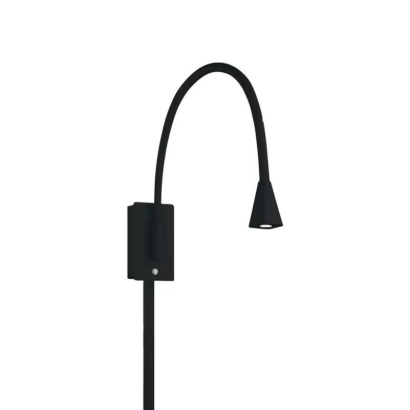 Stretch LED Black Swing Arm Wall Light with Dimmable Feature