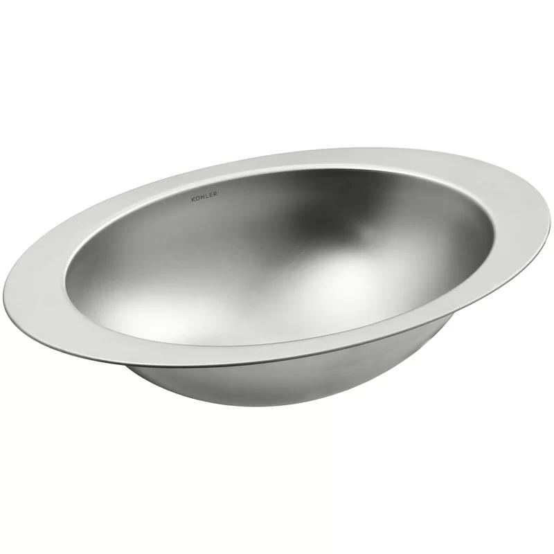 Rhythm Satin Stainless Steel Oval Undermount Sink