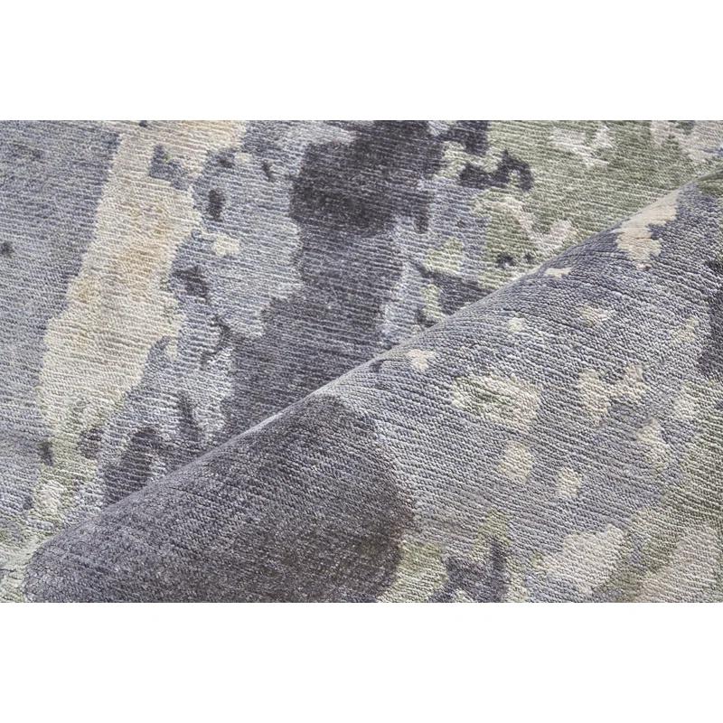 Bamboo Silk Viscose Abstract Rug
