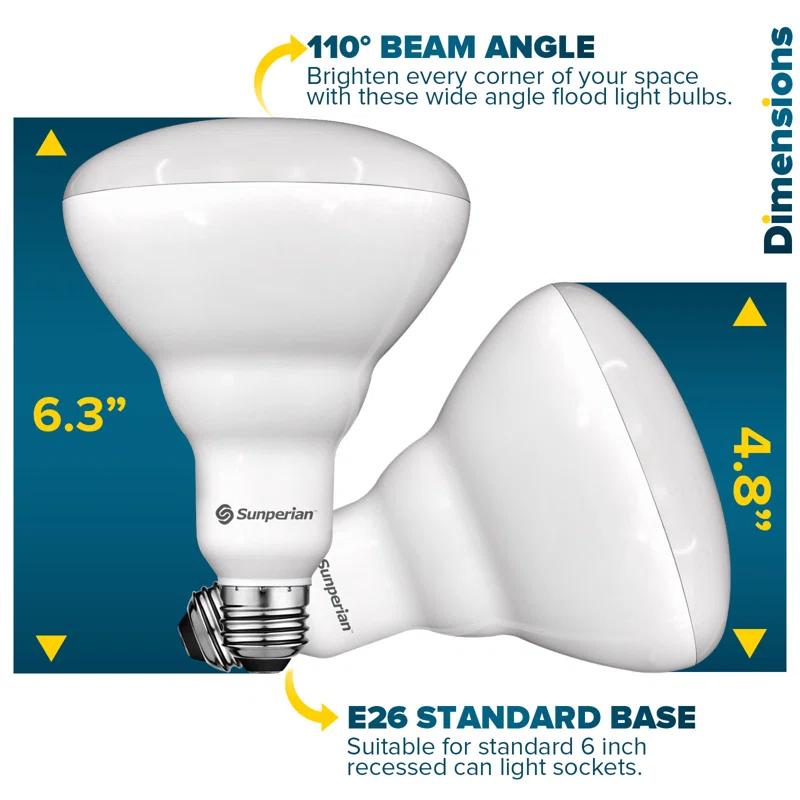 85 Watt Equivalent BR40 E26/Medium (Standard) Dimmable LED Bulb