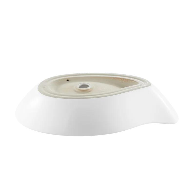 Elegant White Ceramic 25'' Above-Counter Vessel Sink