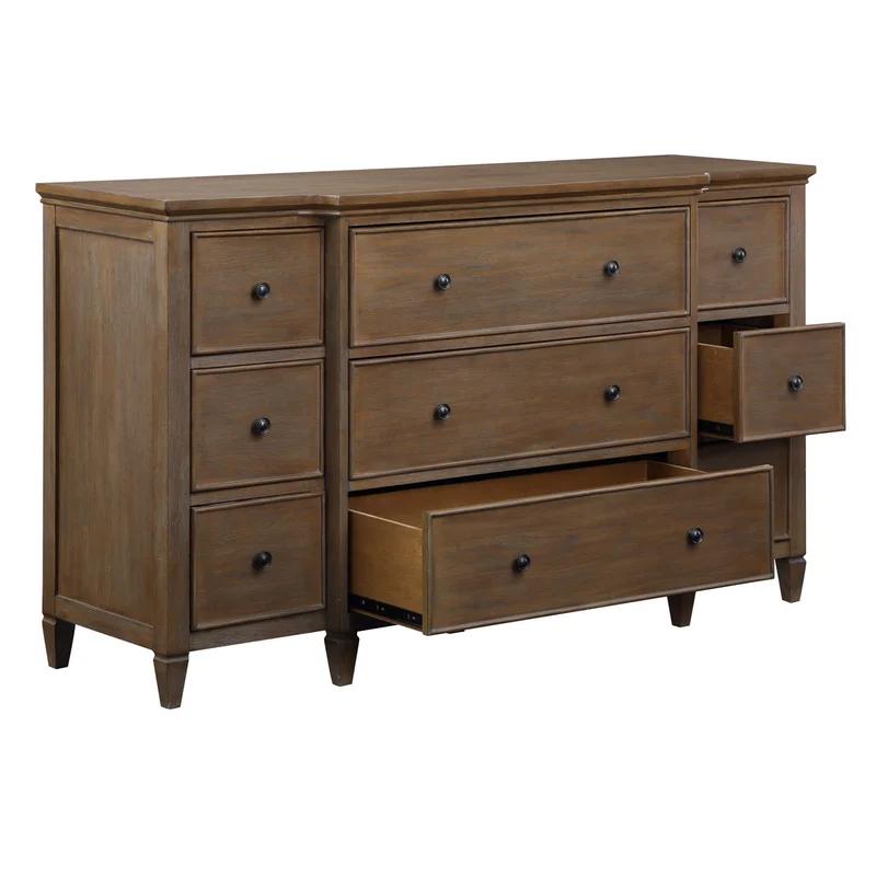 Phineas Walnut and Oak 9-Drawer Sideboard