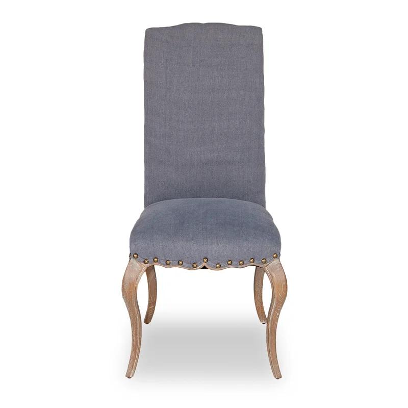 Thorne Blue Linen and Oak Upholstered Dining Chair (Set of 2)