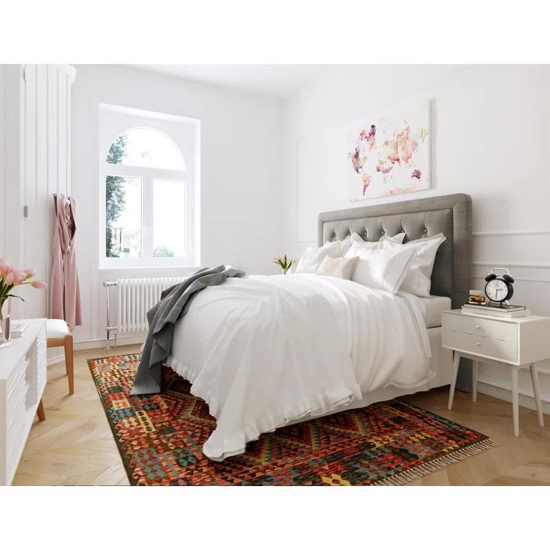 Elle Decor Amery Elle Décor Diamond Stitched Tufted Headboard with Padded Button-Tufting