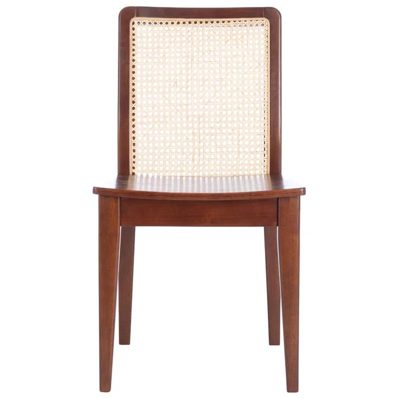 Benicio Coastal Dark Brown Rattan Dining Chair Set