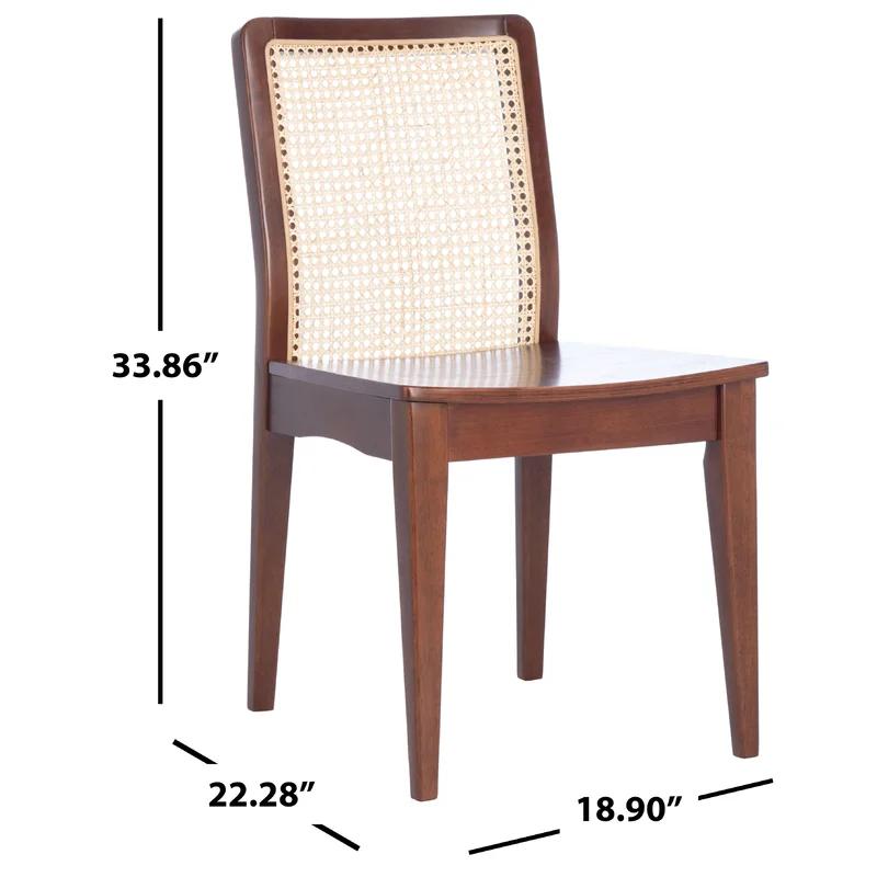 Benicio Coastal Dark Brown Rattan Dining Chair Set