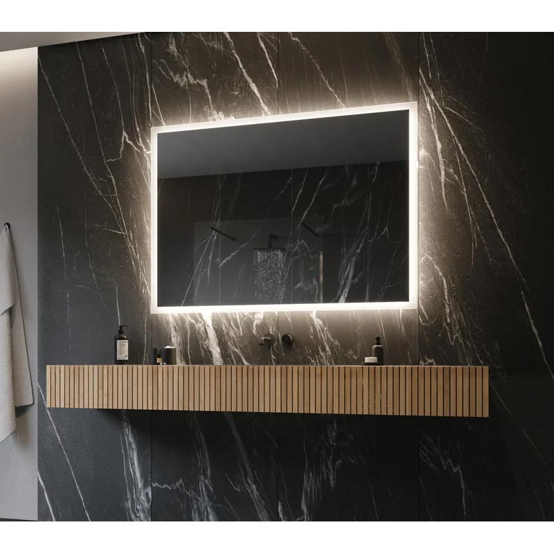 Sleek Rectangular Frameless LED Bathroom Vanity Mirror 54"