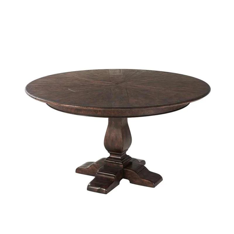 Round Reclaimed Oak Extendable Dining Table