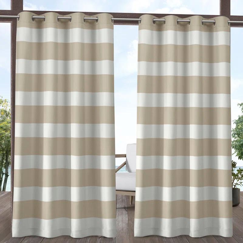 Longshore Tides Agim Polyester Semi Sheer Curtain Pair (Set of 2)