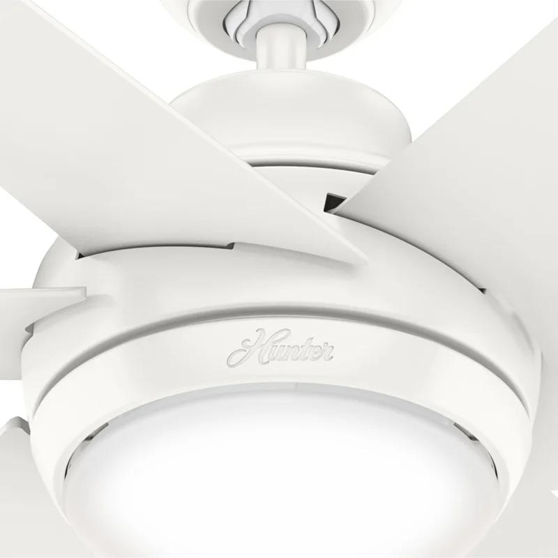 Sotto 52" Brushed Nickel Modern Ceiling Fan with LED Light and Remote