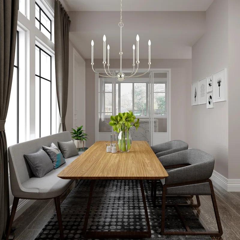 6 - Light Dimmable Chandelier