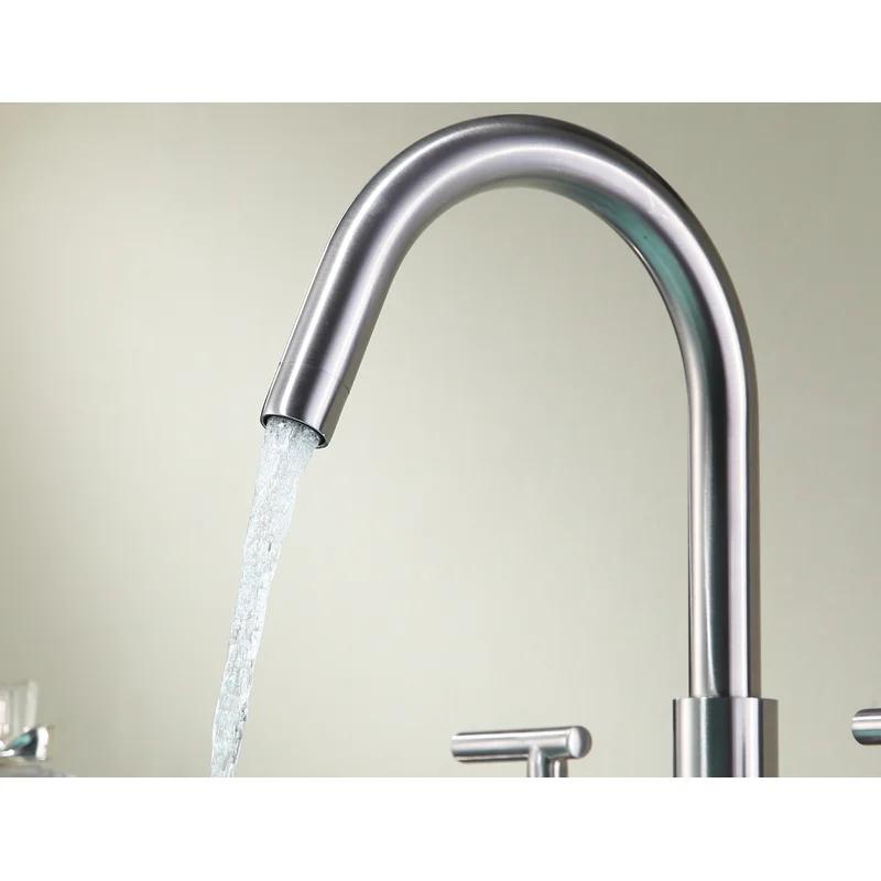 Roman Dual-Handle Brushed Nickel Bathroom Faucet