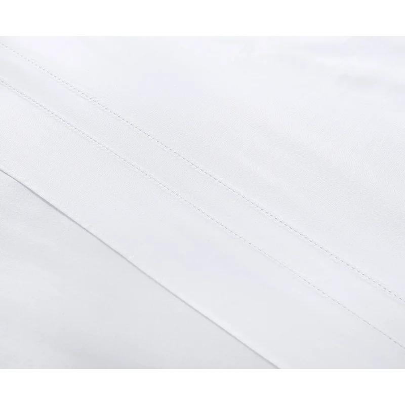 King White Cotton Pleated Tailored Bed Skirt