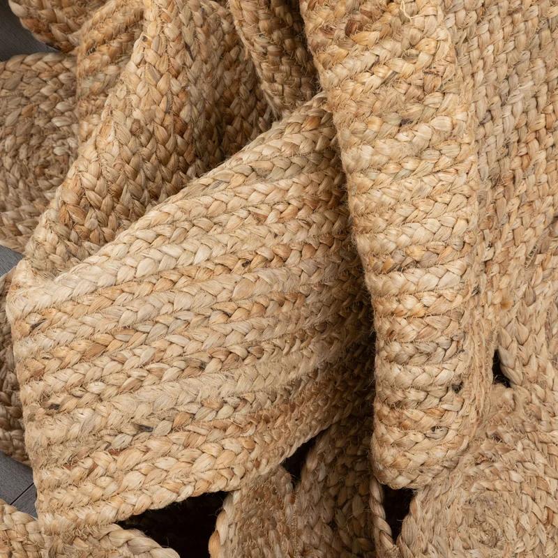 Eva Hand-Braided Natural Jute 4' Round Area Rug