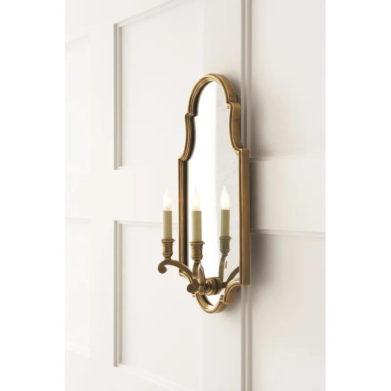 Sussex Framed Dimmable Sconce in Antique-Burnished Brass