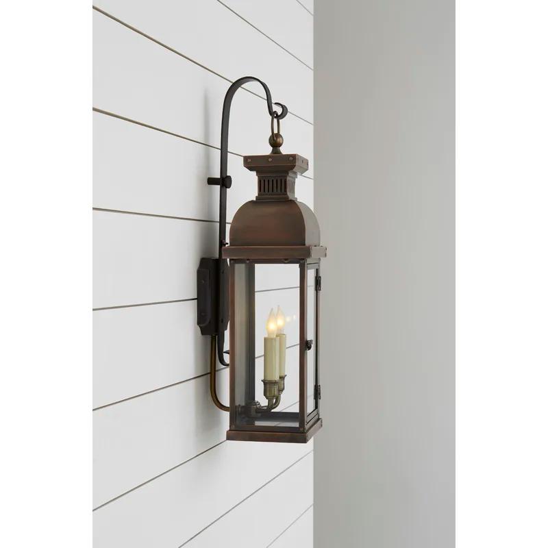 Classic Glow Copper Brown 22'' Dimmable Outdoor Lantern