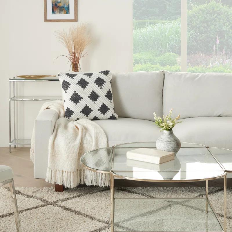 Geometric Cotton Throw Pillow