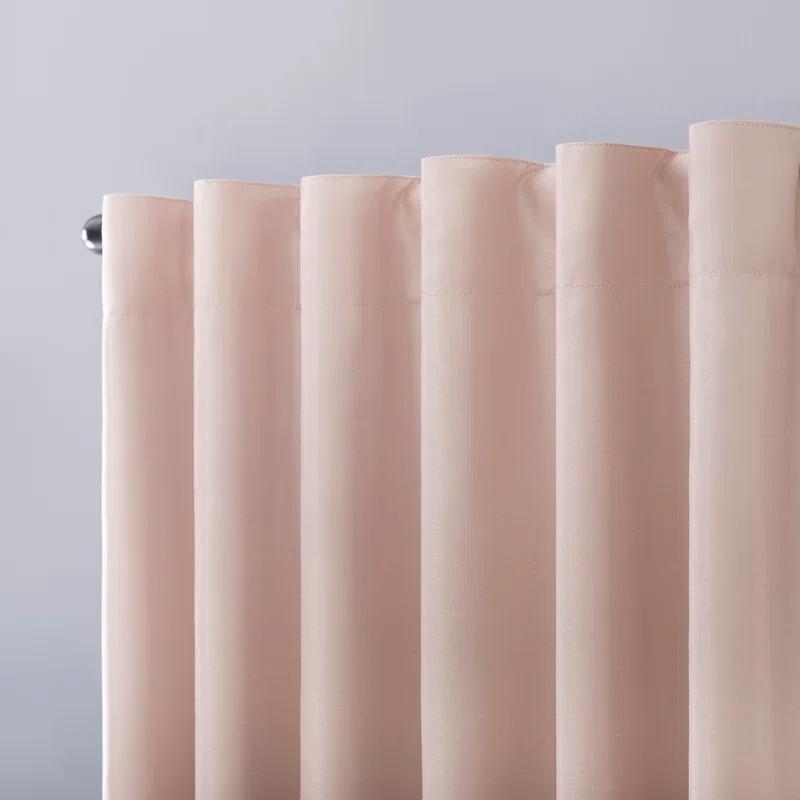Faux Dupioni Silk Thermal Extreme 100% Blackout Back Tab Curtain Panel