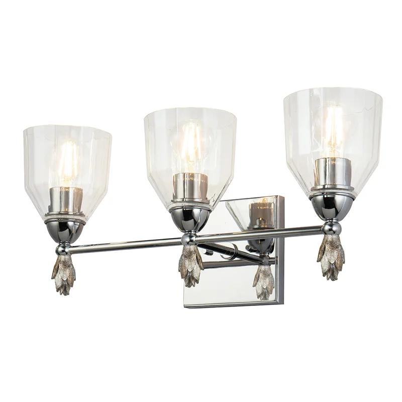 Felice Polished Chrome 3-Light Dimmable Vanity Sconce
