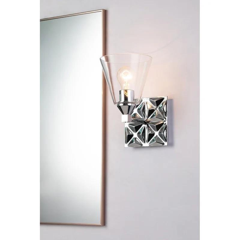 Polished Chrome Dimmable 1-Light Wall Sconce with Clear Glass