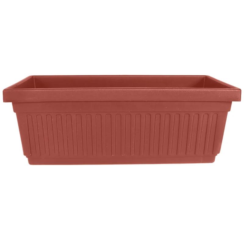 Classic Fluted 30" Venetian Planter in Natural Clay for Outdoor Spaces