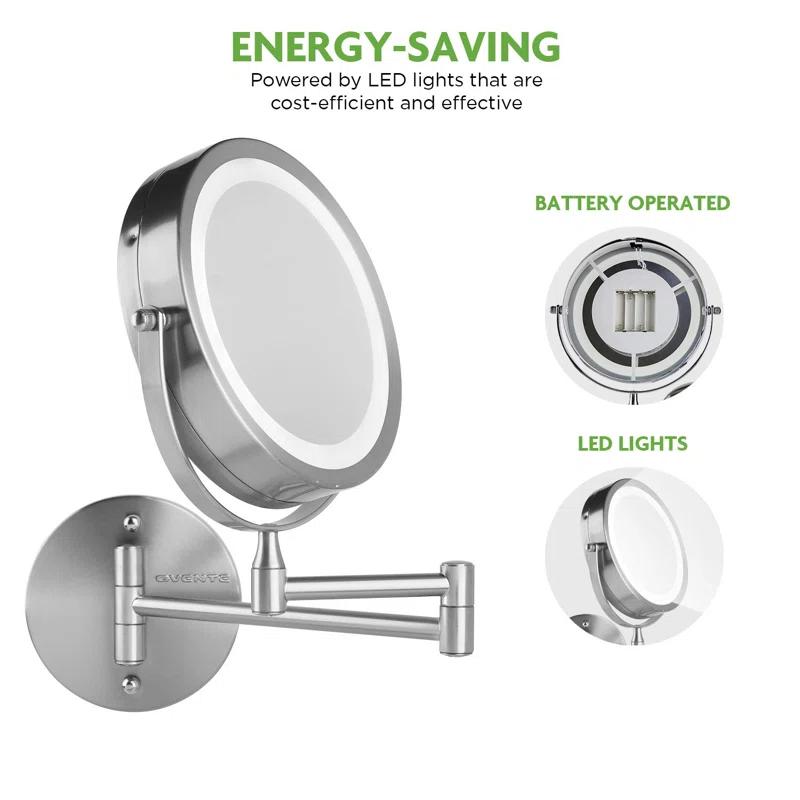 Ovente Concave LED Wall Mirror