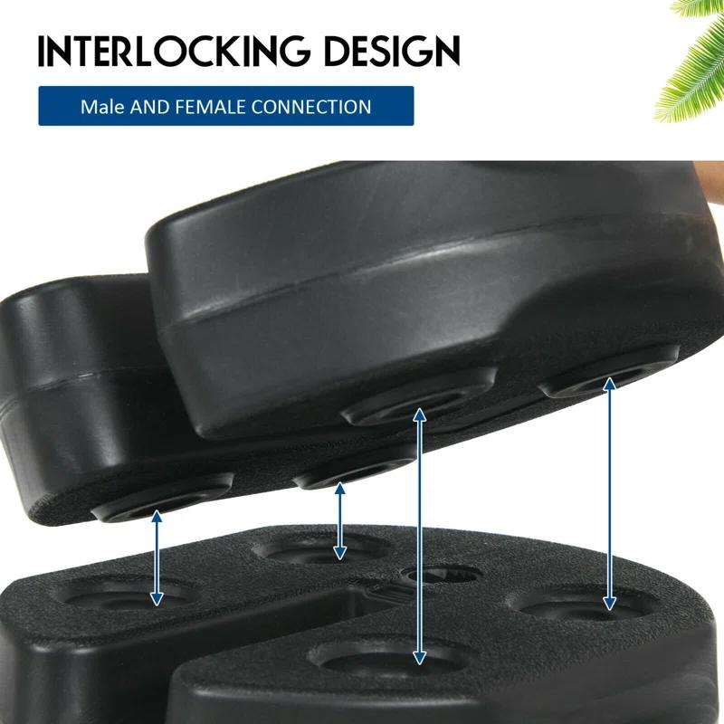 Gymax Gymax Black Plastic Weight (Set of 4)